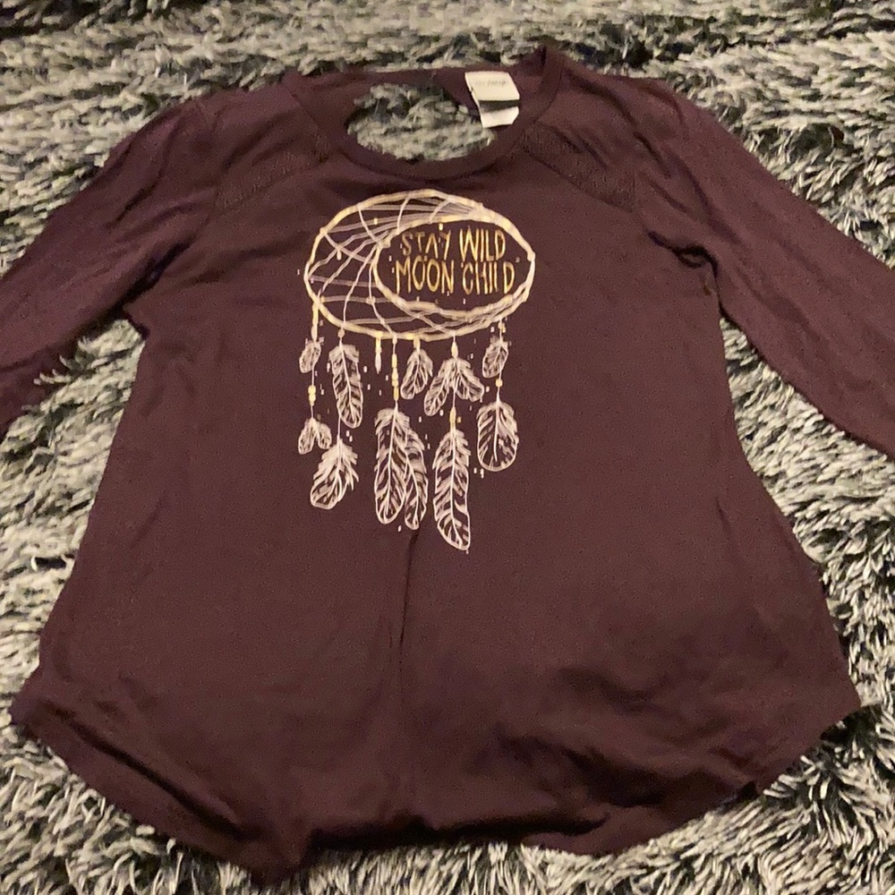 Long sleeve shirt purple juniors size large it has been washed only worn once